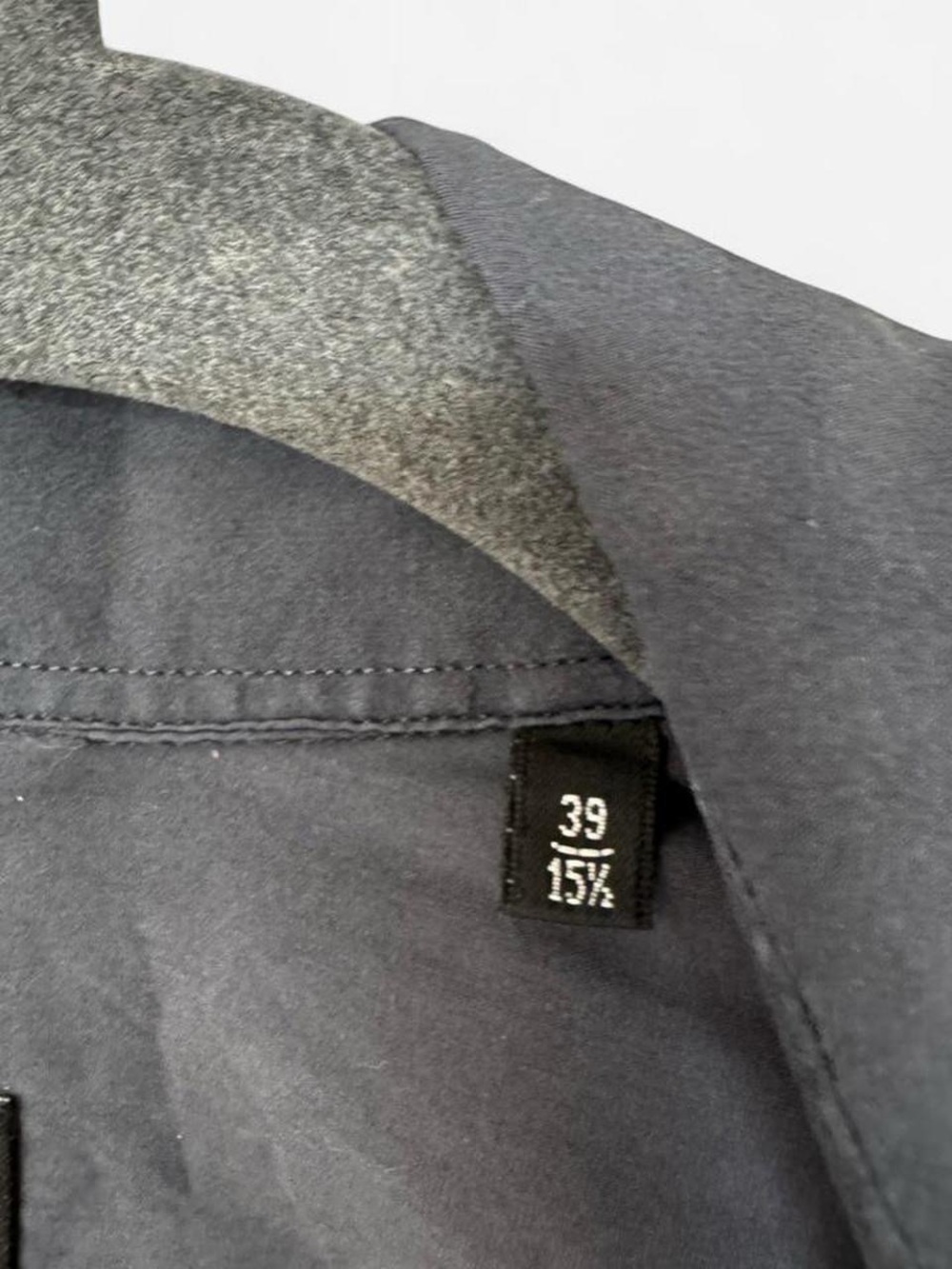 Giorgio Armani Made in Italy Navy Poplin Shirt - Men’s Size 39/15.5 - Picture 4 of 7